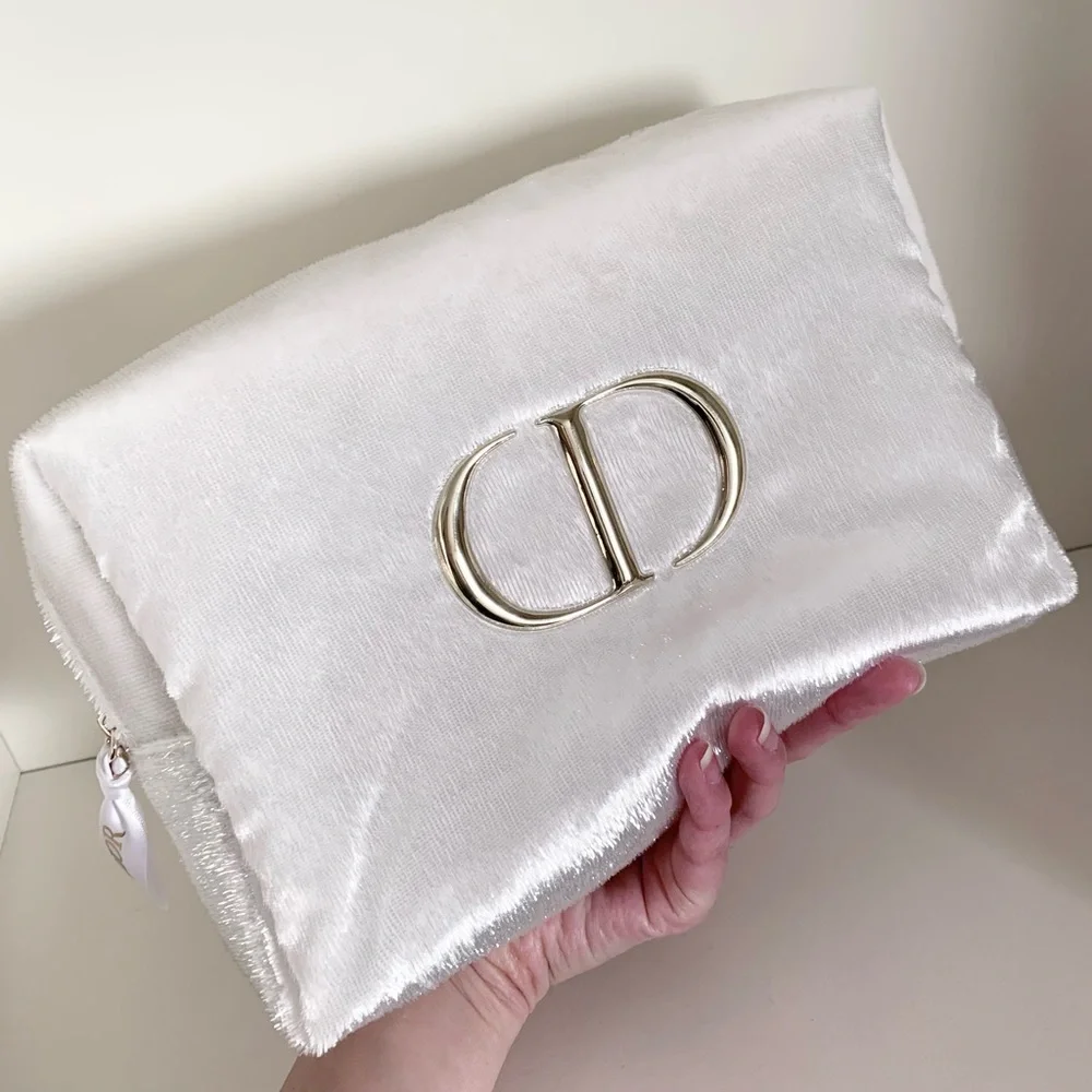 Dior furry zippy pouch